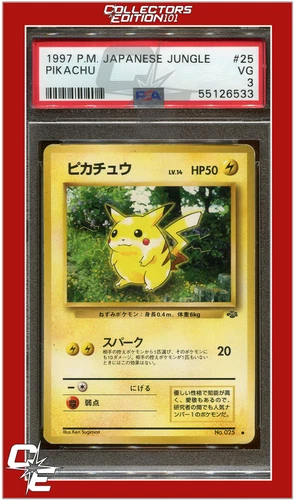 Japanese Jungle 25 Pikachu PSA 3