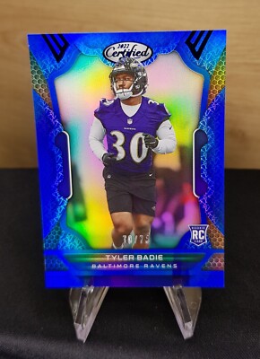 Panini 2022 Certified - Tyler Badie - Rookie Blue - Ravens /75