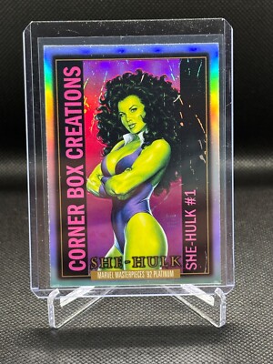 2024 Marvel Masterpieces 92 Platinum CB-10 SHE HULK CORNER BOX 