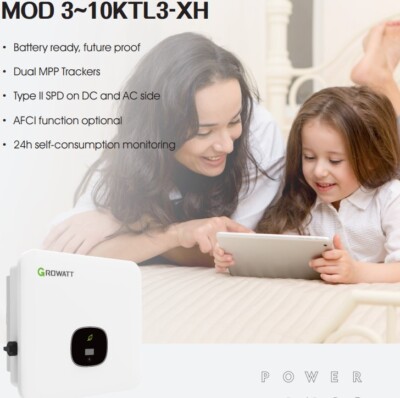 Growatt 8kW 3 Phase 2 MPPT Solar Inverter with WiFi - MOD8000TL3-X-AU 10YR WNTY