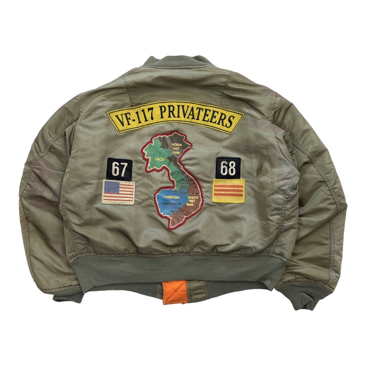 Avirex USA Made MA-1 Flight Reversible VF-117 Bomber Jacket Avirex USA Made MA-1 Flight Reversible VF-117 Bomber Jacket