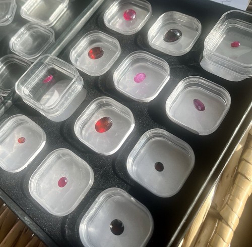 Ruby & Garnet Gem Box, Estate Sale, 5 Carat Ruby, Lot Of 12 Natural Gemstones - Picture 12 of 18