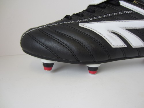 Niños Negro/Blanco/Rojo Cordones Fútbol hi-tec Zapatillas: Liga Si - Imagen 3 de 5