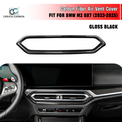 1pcs Dry Carbon Fiber Air Conditioning Outlet Panel Cover For BMW M2 G87 2023+