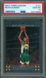2007-08-Topps-Chrome-KEVIN-DURANT-Rookie-Card-131-Sonics-PSA-10