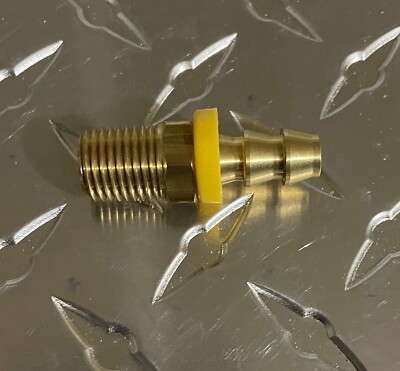 B-PO2272-06-04 Brass Push-Lock Hose Barb, Hose ID 3/8'' x Male NPT 1/4''