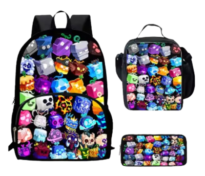Roblox Blox Fruit School Bag Set For Kids
