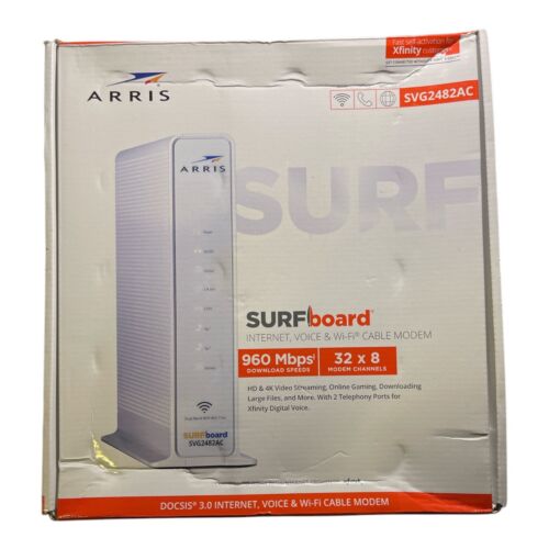 Arris SURFboard SVG2482AC DOCSIS 3.0 Cable Modem & AC2350 Arris Wi-Fi SVG