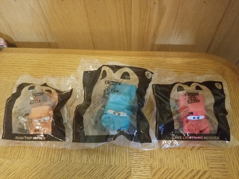 McDonald's Walt Disney World Cars On The Road Toys #5, 6, 7
