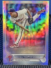 2022 Topps Update JAMES NORWOOD Philadelphia Phillies Rainbow Foil