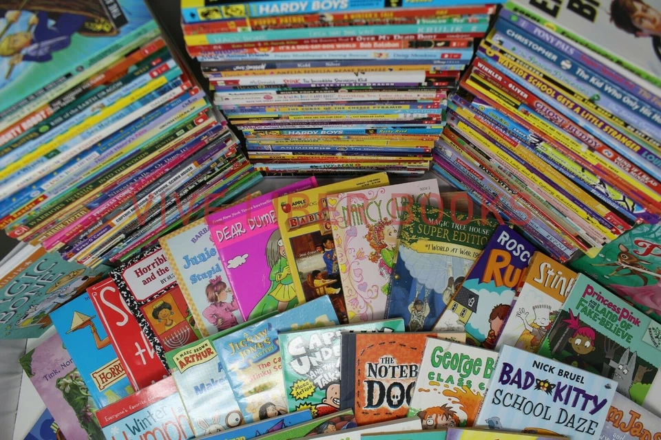 Bulk/Huge Lot of 100 of Children's Kids Chapter Books - Random - Free Shipping! Foto 2 de 4