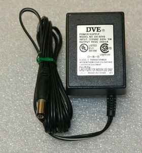 DVE Power Supply Adapter Model: DV-9200 Output: 9VDC 200mA | eBay