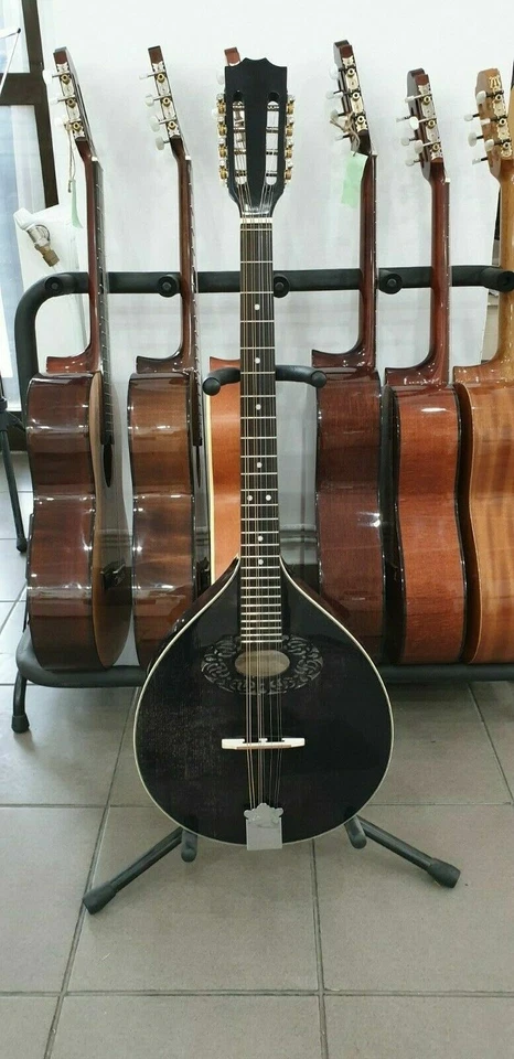Black octave mandolin, short scale Irish bouzouki, made in Romania, solid wood - Image 2 of 4
