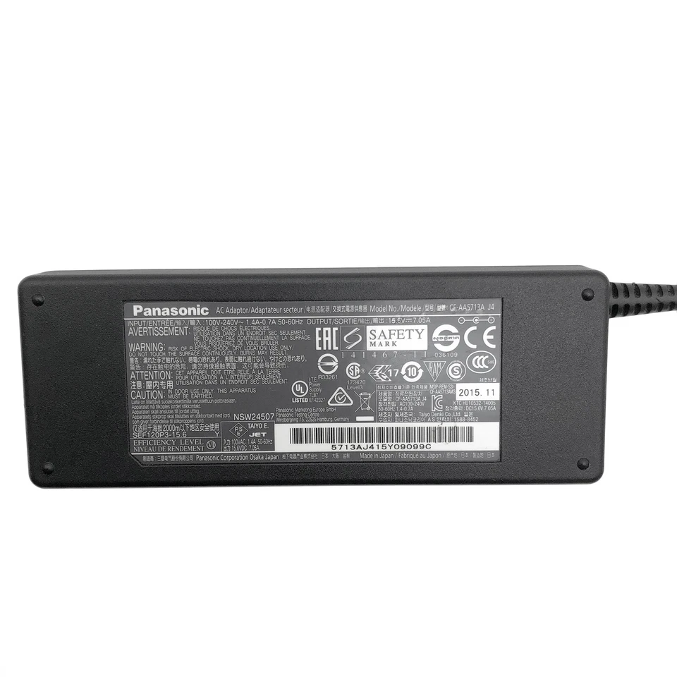 Adaptador Original Panasonic 110W para Toughbook CF-D1 FZ-Y1 FZ-55A CF-33 CF-D1N Foto 2 de 4
