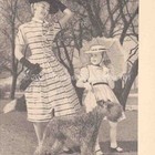 1954 Dash Dog Food Mom Daughter Kerry Blue Terrier photo art decor vintage ad