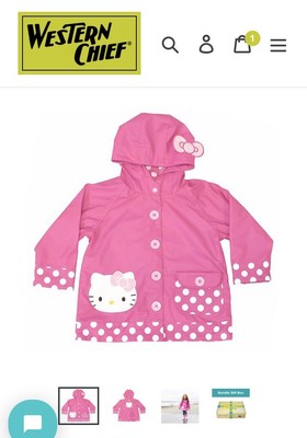 Western Chief Girls Hello Kitty Cutie Rain Jacket size 3T ...