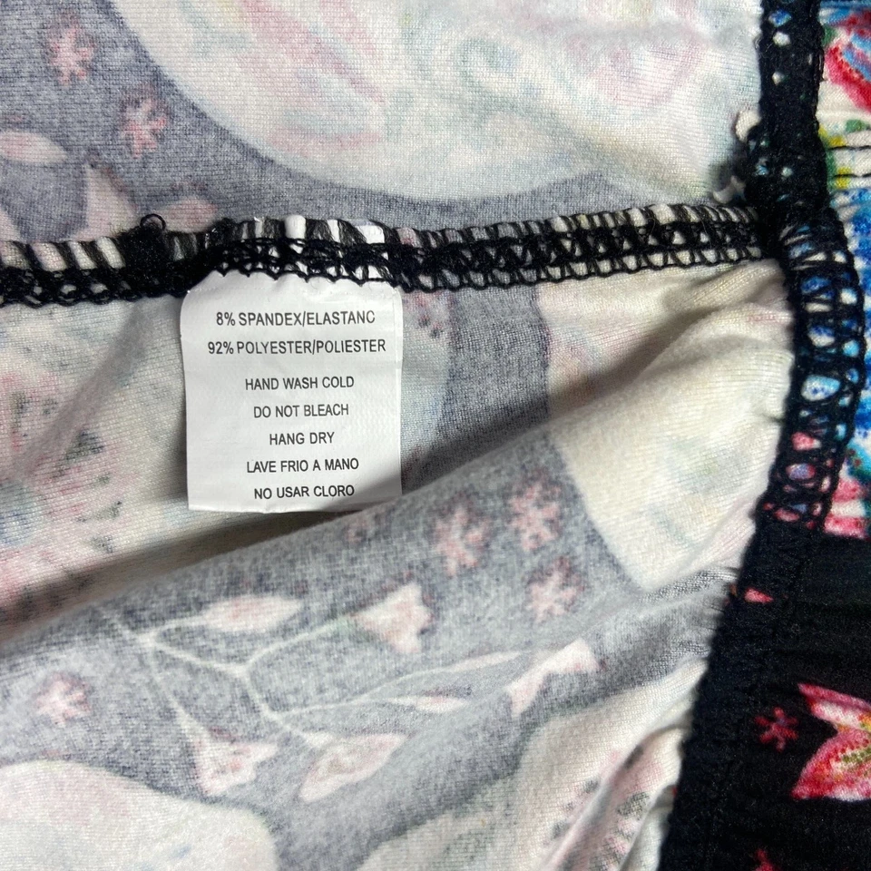 Unbranded Women's Soft Multicolor Skull High Rise Leggings Size 28 Waist - Image 2 of 4