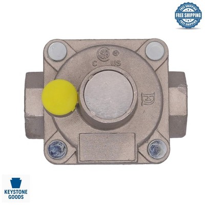 Gas Pressure Regulator for BBQ, Heater, Fireplace - 3/8'' NPT, 30,000 BTU