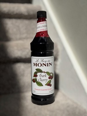 NEW Monin Dark Cherry Syrup 1L Coffee Bar Cocktail Mixer Drink Flavoring EXP 27