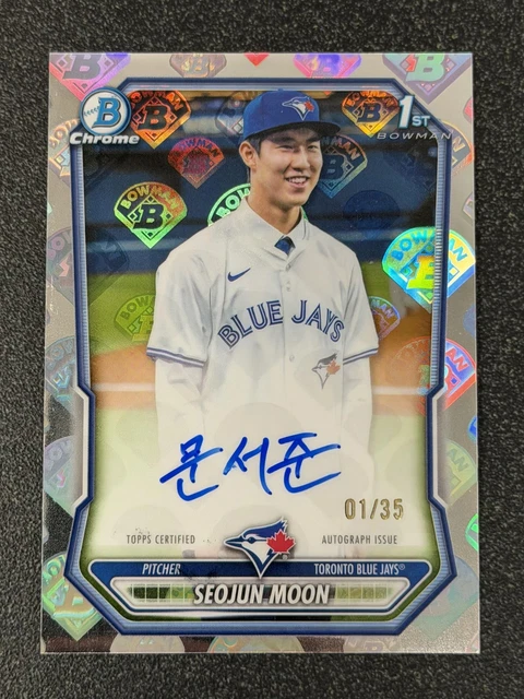 2020 Bowman Seojun Moon 1st Chrome Logo Refractor Auto #01/35 HANJA Rare Signature