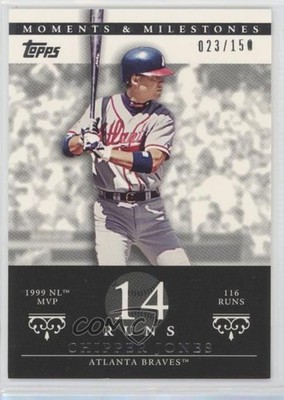 2007 Moments & Milestones /150 Chipper Jones (1999 NL MVP 116 Runs) #24 HOF ow3