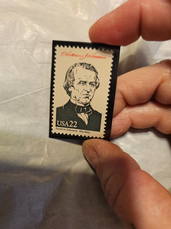 1986 US Single Postage Stamp Andrew Johnson, AMERIPEX '86 Series, Unused