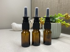 3PCS 10ml Empty Glass Nasal Spray Bottles,Amb...