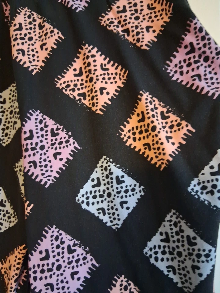 Женские леггинсы LuLaRoe TC черные, персиковые, детские синие и фиолетовые - Изображение 2 из 2