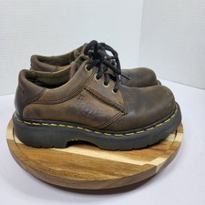 Dr. Martens 8A17 Shoes Mens 4 Brown Good Made in England Vintage Leather Chunky
