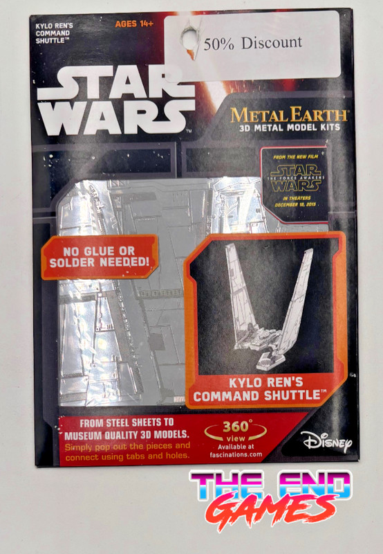 Metal Earth Star Wars Kylo Ren's COMMAND SHUTTLE 3D Steel Model Kit New