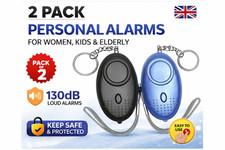 Personal Safety Alarm 2 Pack 130dB Loud Emergency Alarm Keychain for Women Kids