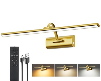 24'' Picture Lights for Wall, 8000mAh Rechargeable Wireless Art Light | Batter...