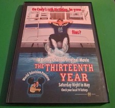 Thirteenth Year Disney Channel Framed Print Ad 1999 8.5x11 