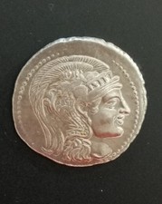 MONEDA REPRODUCCIÓN PLATA MACIZA 925: TETRADRACMA GRIEGO. 16,3 GRAMOS.