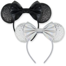 Mouse Ears Headband for Women Black Headbands for Women Halloween Costume Seq...