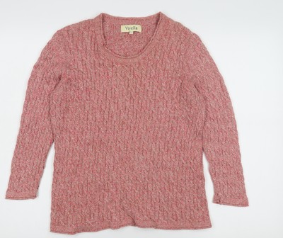 Viyella Damen Pullover Pulli rosa Zopfmuster - Größe L