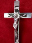 RARE Carmelite Nuns Light Weight ALUMINUM & BAKELITE Habit Rosary Crucifix Cross