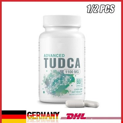 1/2x TUDCA Capsules 1100mg High-Potency Liver Support & Detox   60 Capsules DE