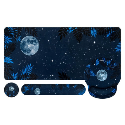 #ad MOSISO Wrist Rest for 17.32 x 3.15 inches Starry Night Moon Botanical $27.95