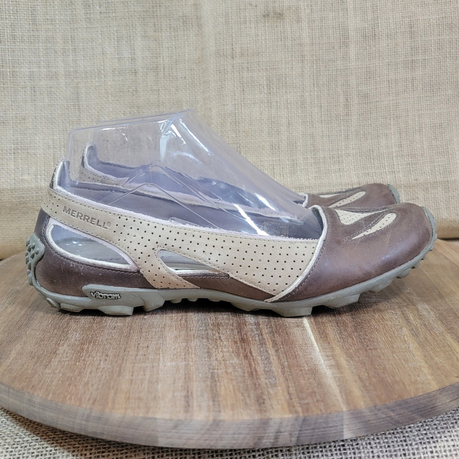 Ballerine Merrell Oceania pelle sabbia slip on suola Vibram donna taglia 7