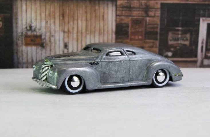 1940 40 Ford Coupe Model Chop Top Bare Metal Hot Rod Lead Sled 1/64 Scale - Image 3 of 4