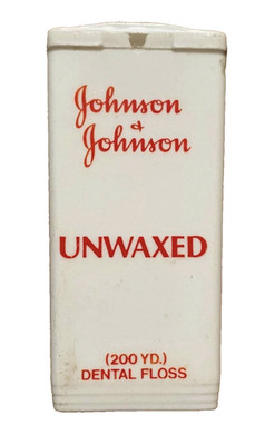 Vintage 1960 s Johnson & Johnson Dental Floss Container