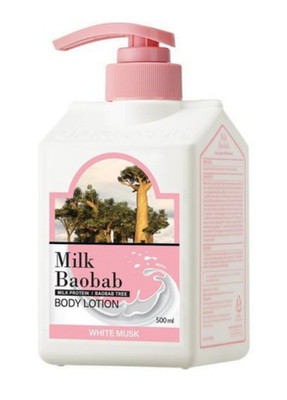 Milk Baobab Original Body Lotion White Musk 500ml Moisturizing K-Beauty