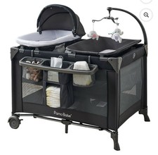 Unisex Nursery Center Baby Playard with Bassinet  Changing Table