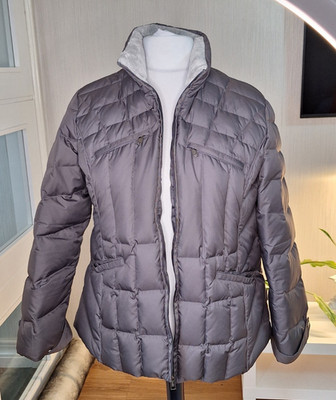 Marks & Spencer M & S PER UNA Grey Feather Down Coat Jacket Plus Size XL 18 20