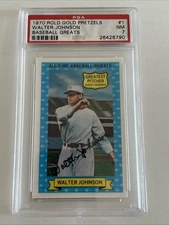 1970 ROLD GOLD Baseball Walter Johnson #1 WASHINGTON SENATORS Graded PSA 7 NM