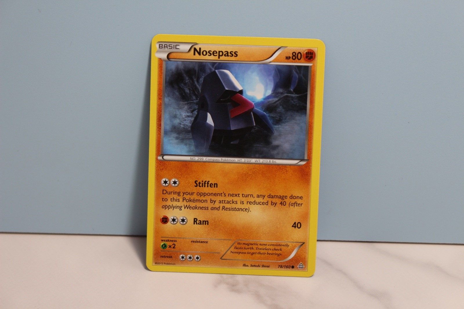 Nosepass 78/160 - Common Pokemon XY Primal Clash Card - NM