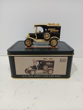 Harley Davidson 1913 Ford Model T Dime Bank Die-cast Metal W/Tin 1:43 Scale NIB