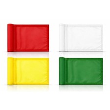 Set of 4 Single Sided 8x6 Inches Solid Golf Polyester Flag - Mini Putting Gre...