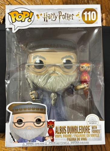 Funko POP Large Harry Potter Albus Dumbledore with Fawkes 110 Unopened Box Damag